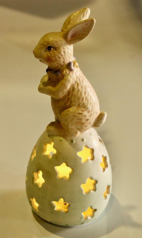 Bunny Standing On Egg Led Light